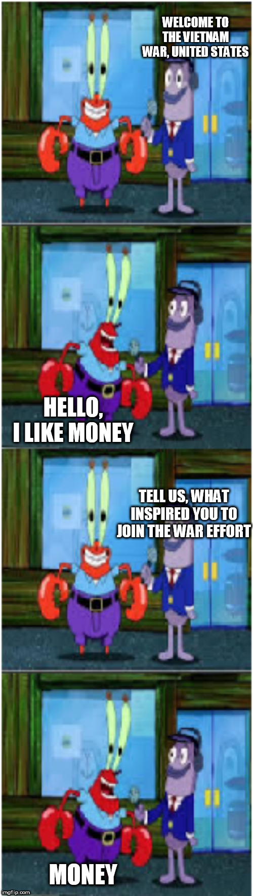 Mr krabs money memes & gifs. Mr Krabs Hello I Like Money Gif