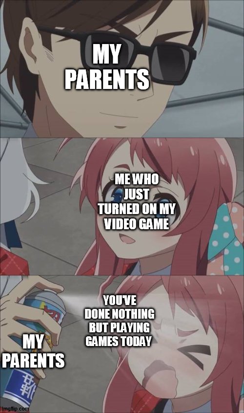 Satisfy your anime humor needs with our great collection of memes, gifs and funny pics! Anime Video Games Memes Gifs Imgflip