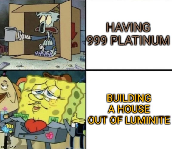 Add text, images, stickers, drawings, and spacing using the buttons beside your meme canvas. Poor Squidward vs Rich Spongebob - Imgflip