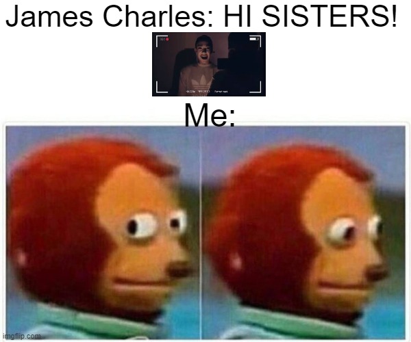 James charles hi sisters meme over one million times. James Charles Be Like Imgflip