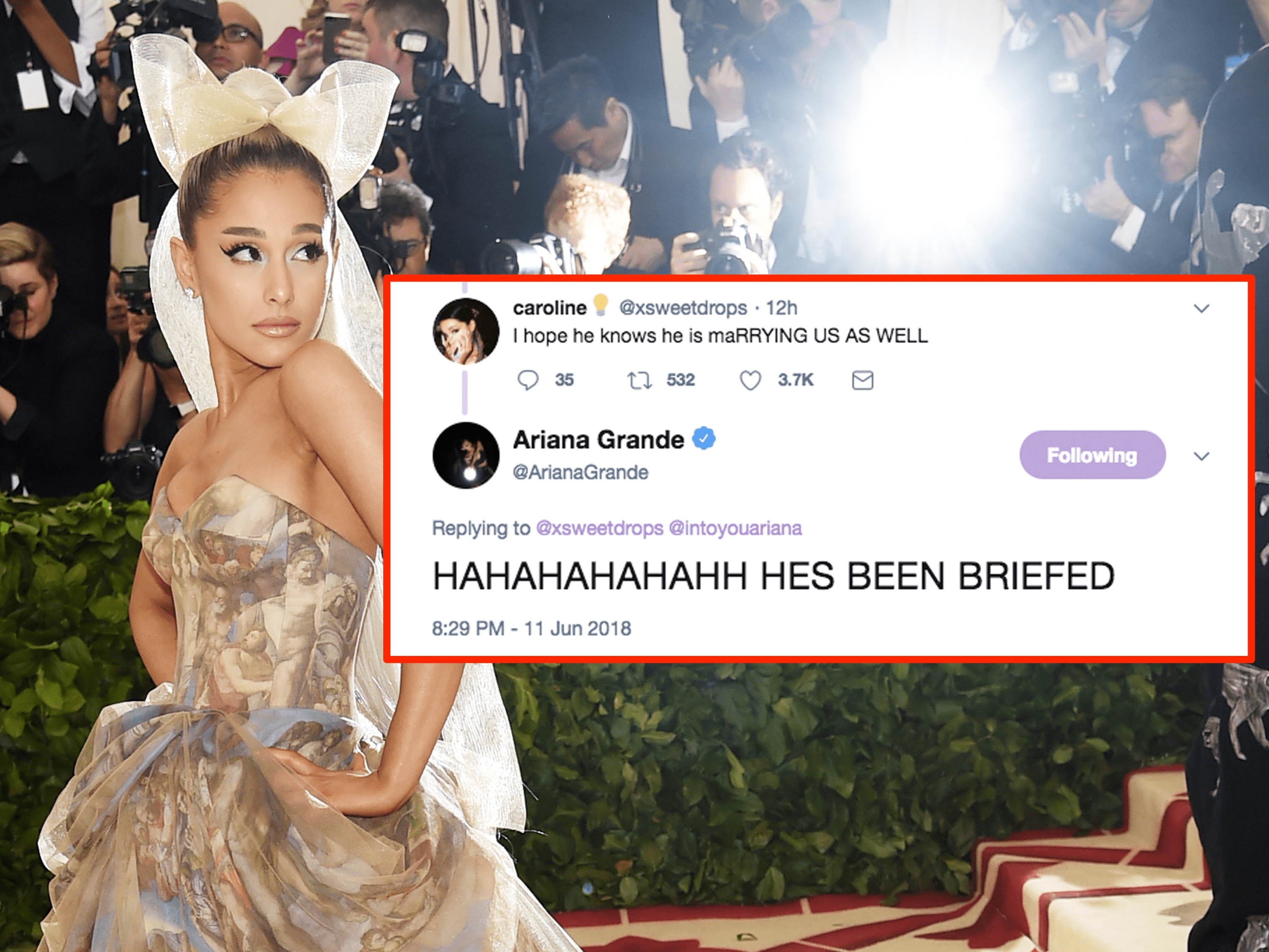 Ariana grande was engaged to pete davidson before tying the knot with dalton gomez, but she isn't fazed by his kim kardashian romance. Ariana Grande May Have Confirmed Her Engagement To Pete Davidson
