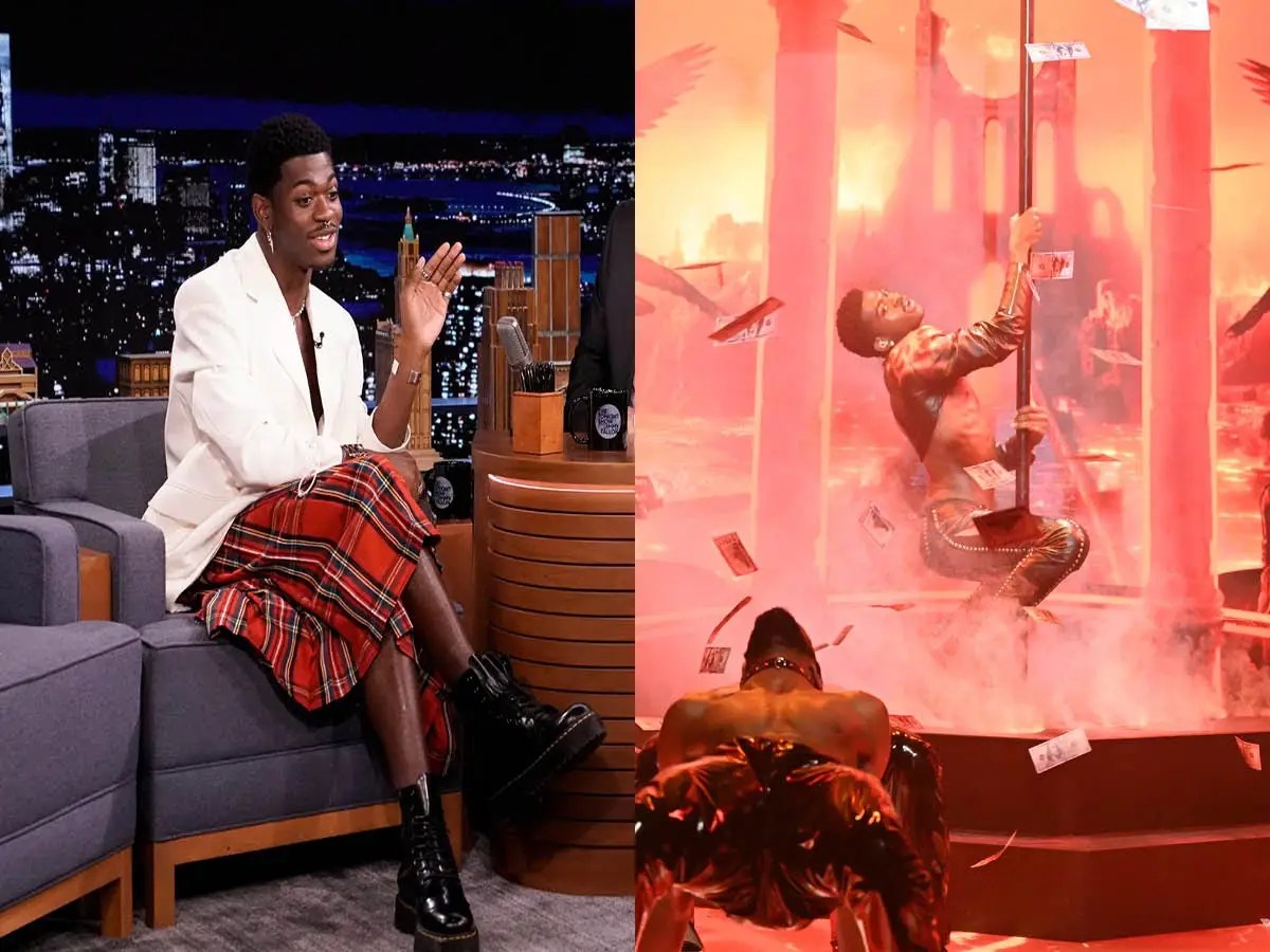 While performing his hit song montero (call me by your name), a surprised look suddenly came across the singer's face, and he moved his hand . Watch Lil Nas X Shows Unaired Full Version Of Snl Pole Dance