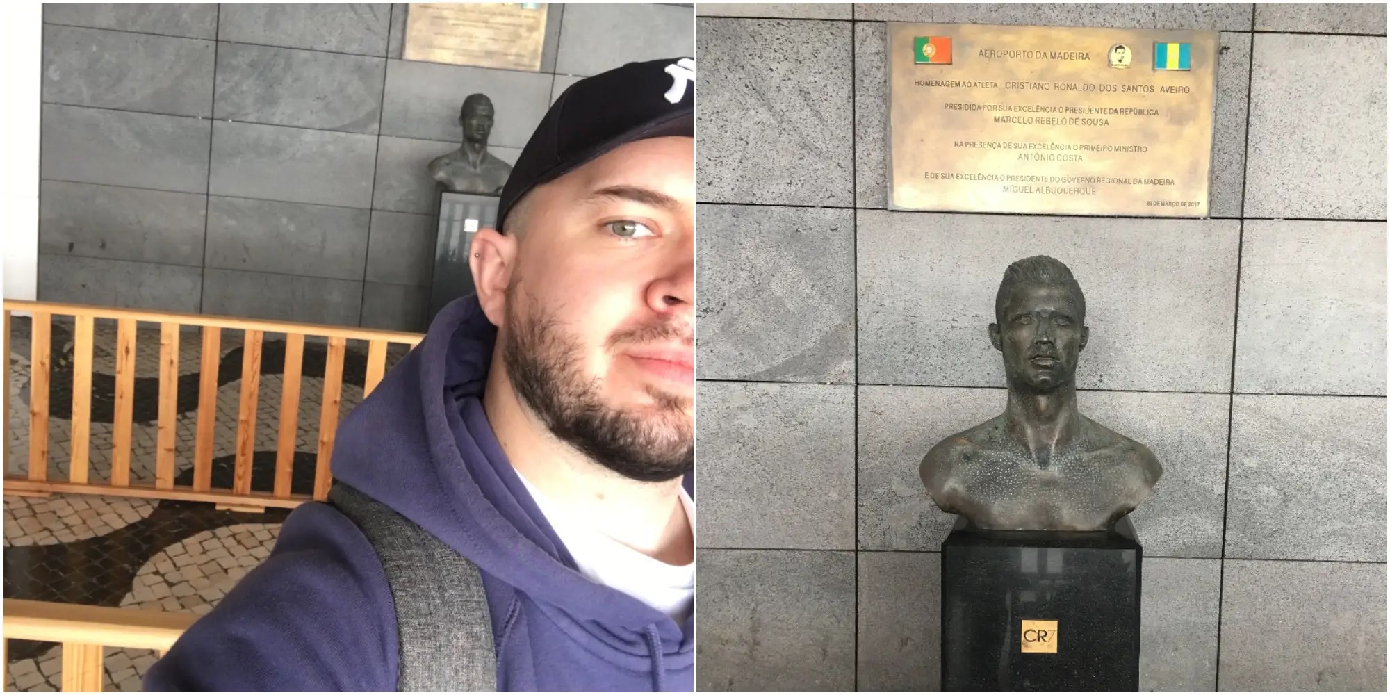 Lpma), is an international airport in the civil parish of santa cruz in the portuguese archipelago and autonomous region of madeira. Cristiano Ronaldo Airport Bust Isn T Only Bad Art Of Star In Madeira