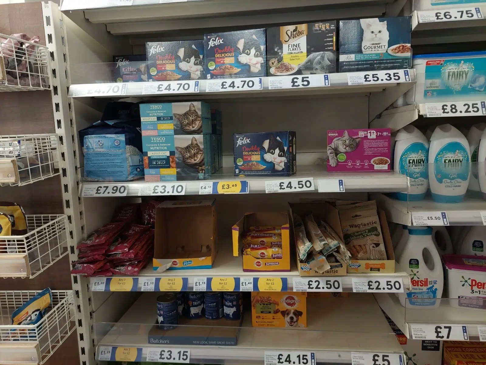 Pet Meals Manufacturers Lacking From Tesco Cabinets in Spat Over Rising Costs