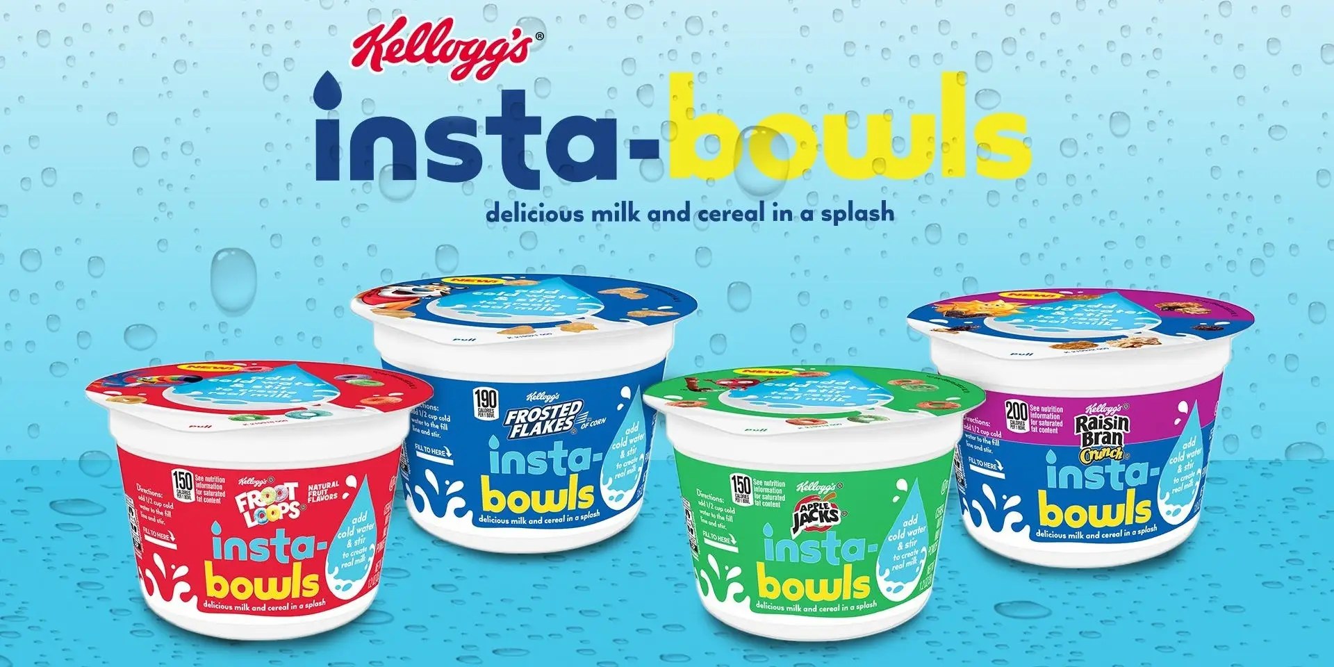 Kellogg's introduces 'Just Add Water' portable cereal bowls containing instant milk powder for