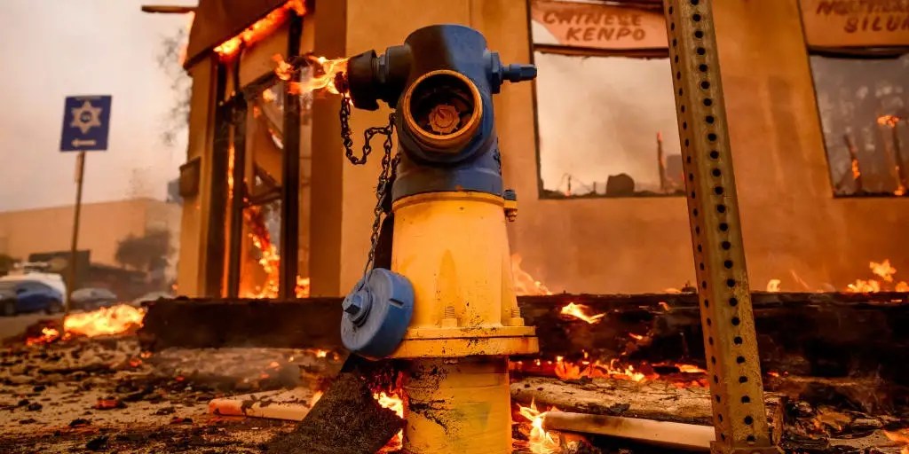 Why some fire hydrants in LA had no water to fight the fires, despite full reservoirs