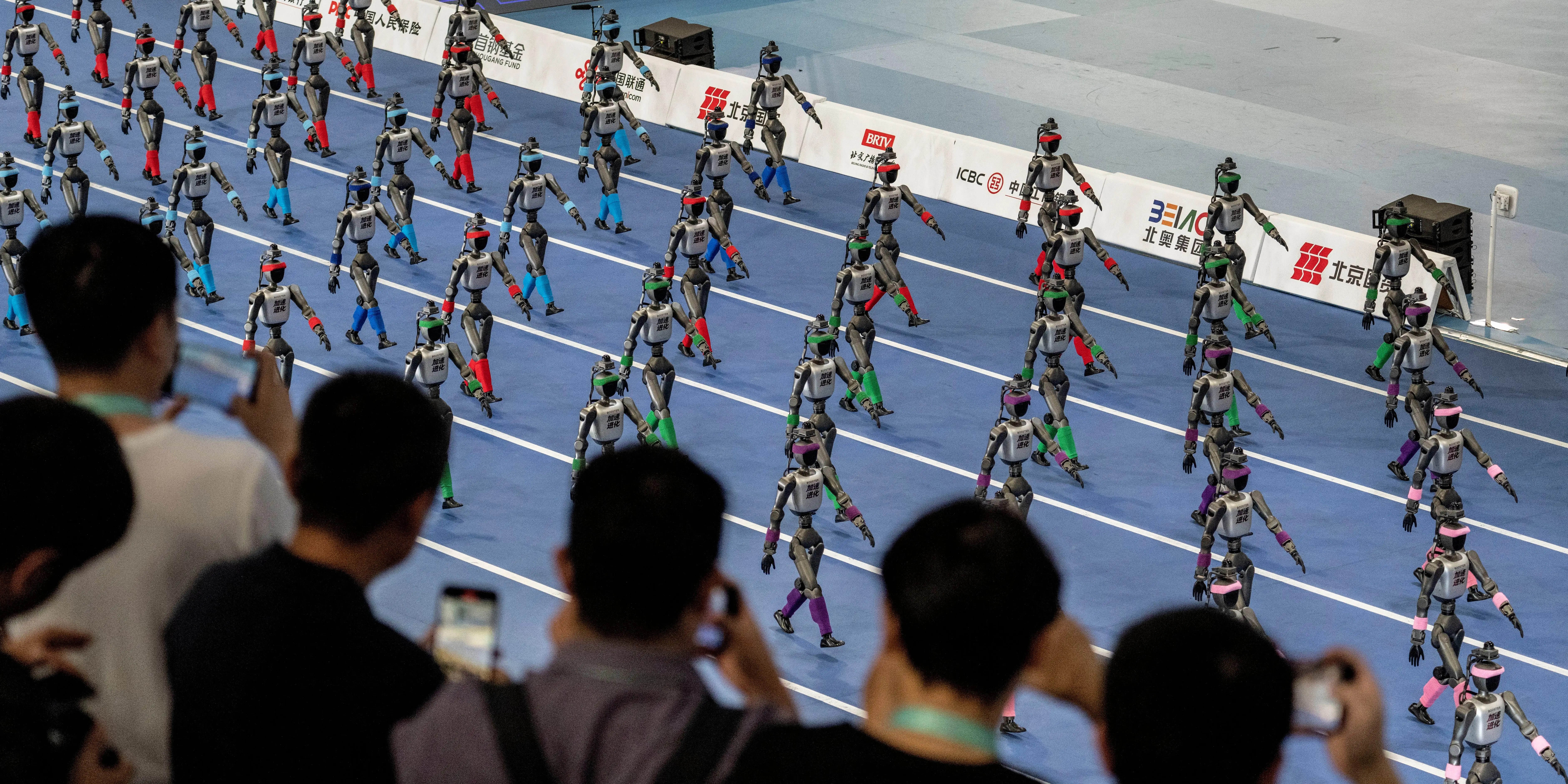 At China’s Robot Olympics, Finish Line Includes a Padded Wall and Stretcher
