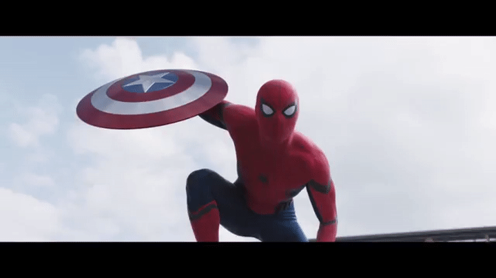 Tom Holland Spiderman Gif - Captain America Civil War Movie Clip Spider Man Revealed 2016 Tom Holland Marvel Movie Hd On Make A Gif