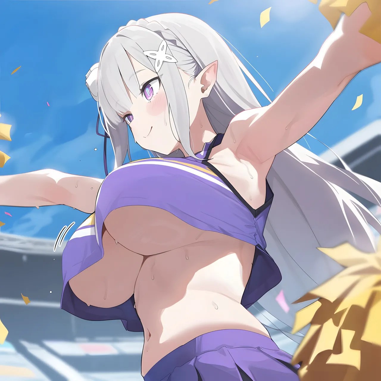 [BlueBird]Emilia(Cheerleader) [AI Generated] Page 4