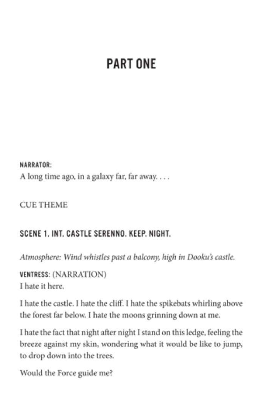Dooku Jedi Lost Hardcover Script Preview Page R Starwarsleaks