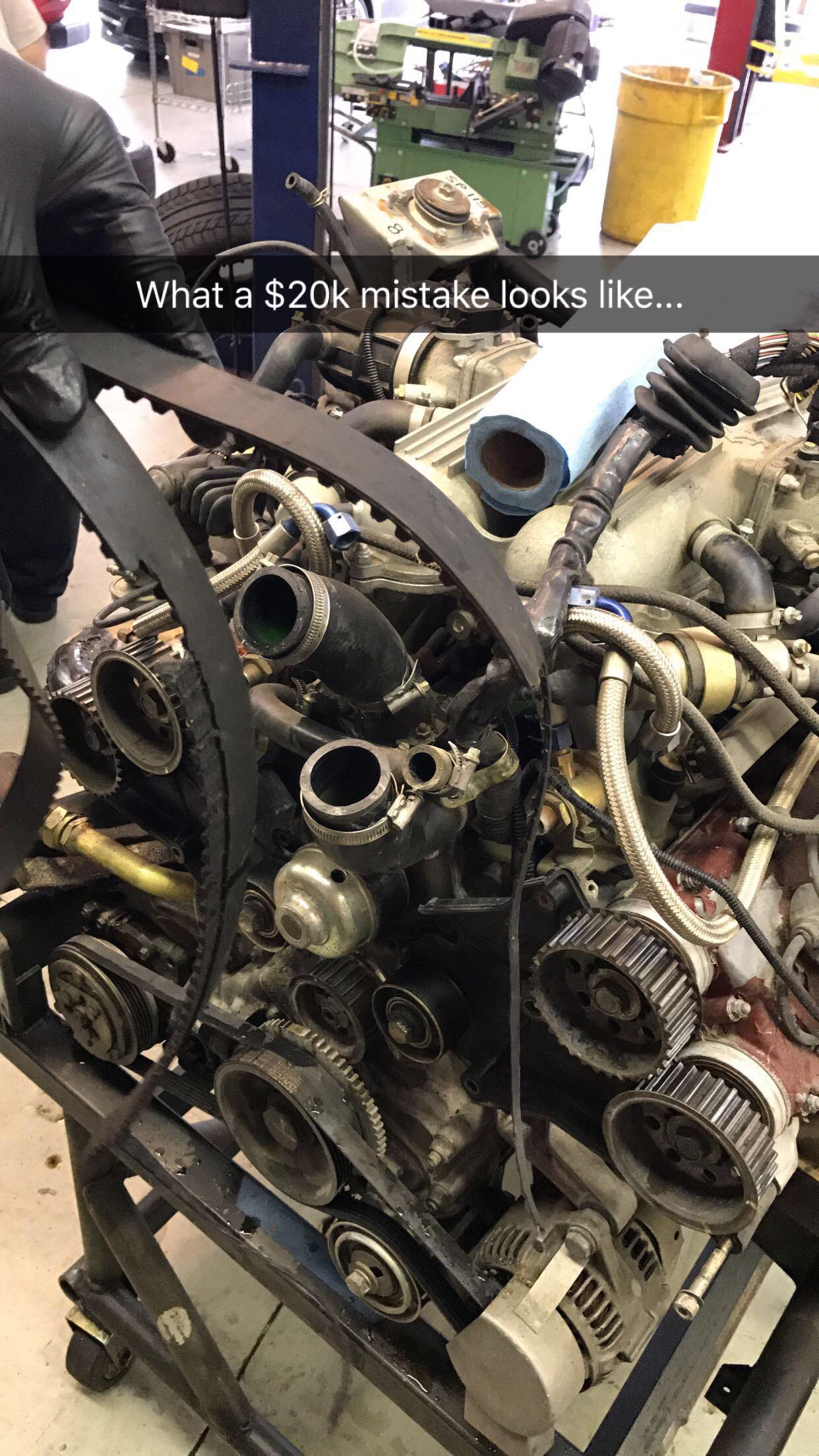 How often should you change your oil? Donât avoid your major service! Ferrari 348 timing belt snapped. : Justrolledintotheshop