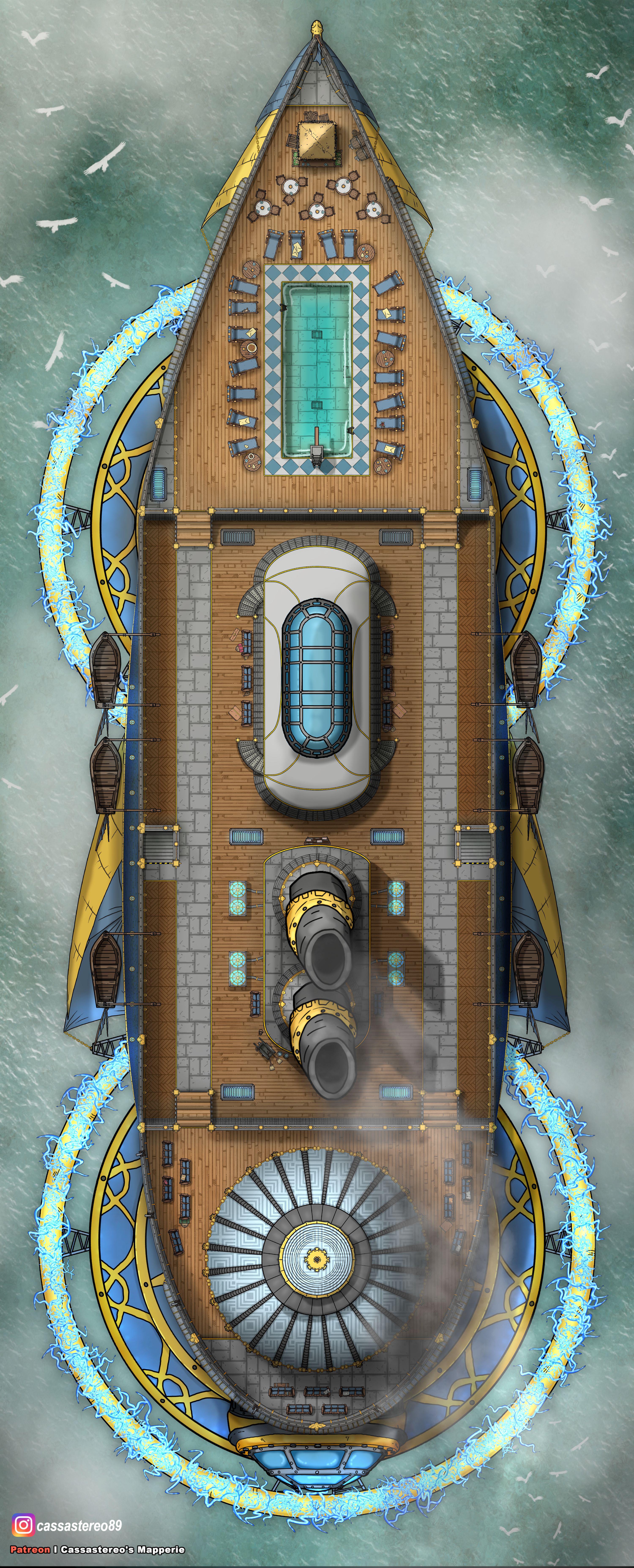 Galifar's Leisure, an Eberron Airship [36x89] : rEberron