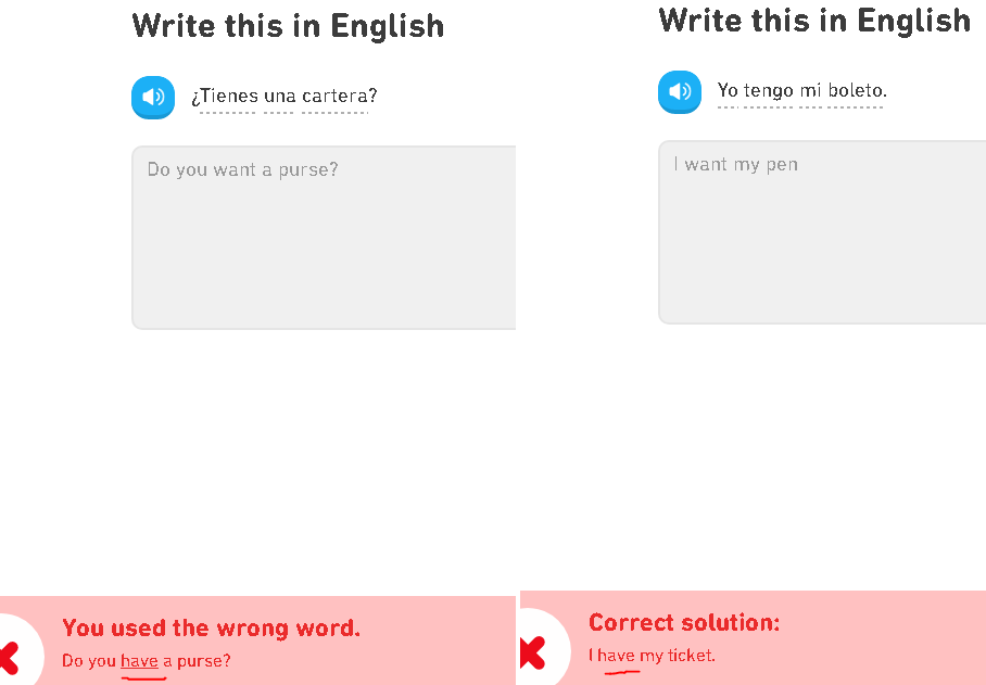Anything i learn from the certified duolingo spanish class,&nbsp;. Very Confused Tengo Vs Tienes Ignoring The Correct Translation For Ticket Any Help R Duolingo