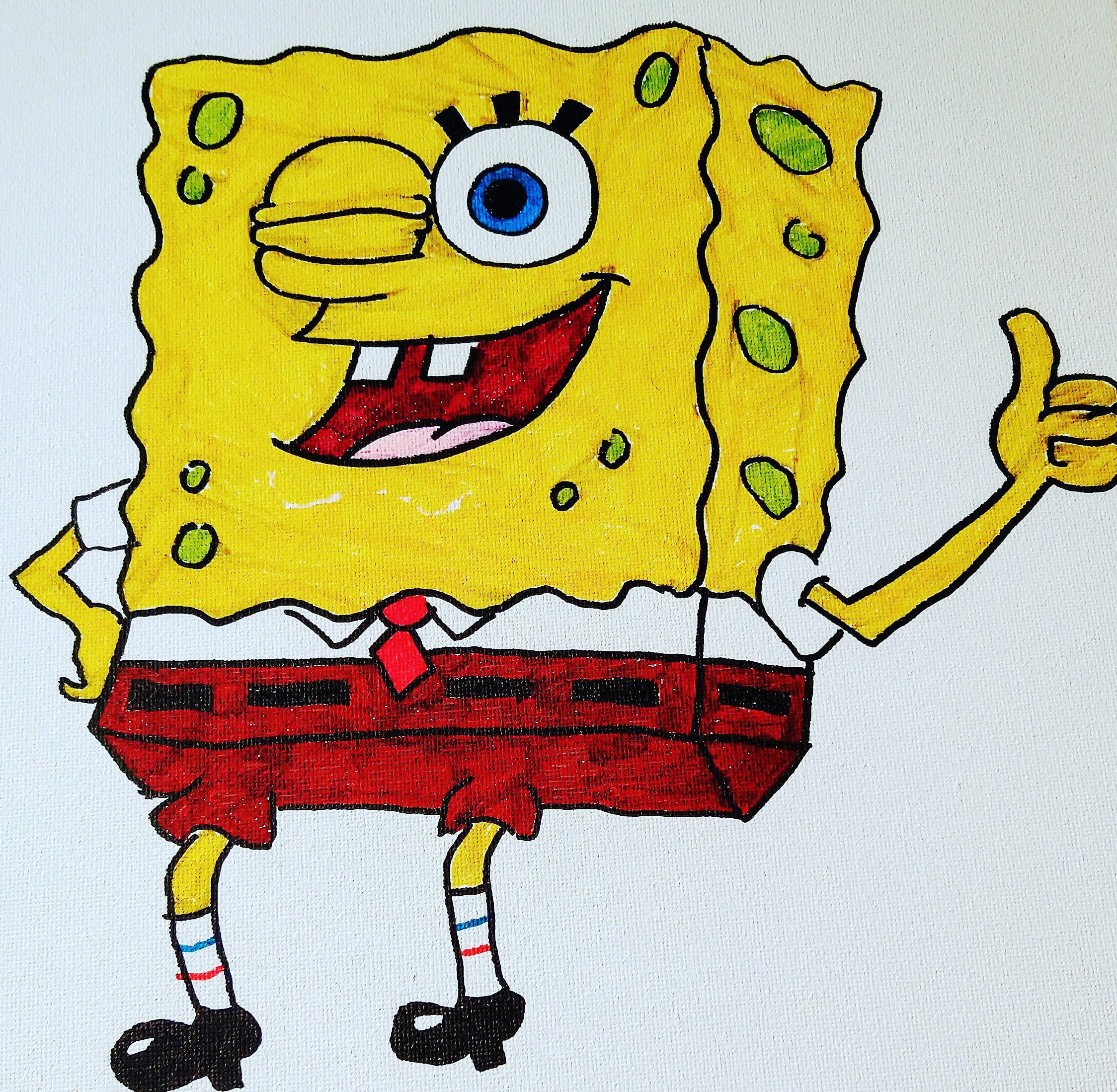 Agustus 26, 2018 gambar keren. Classic Wink Spongebob