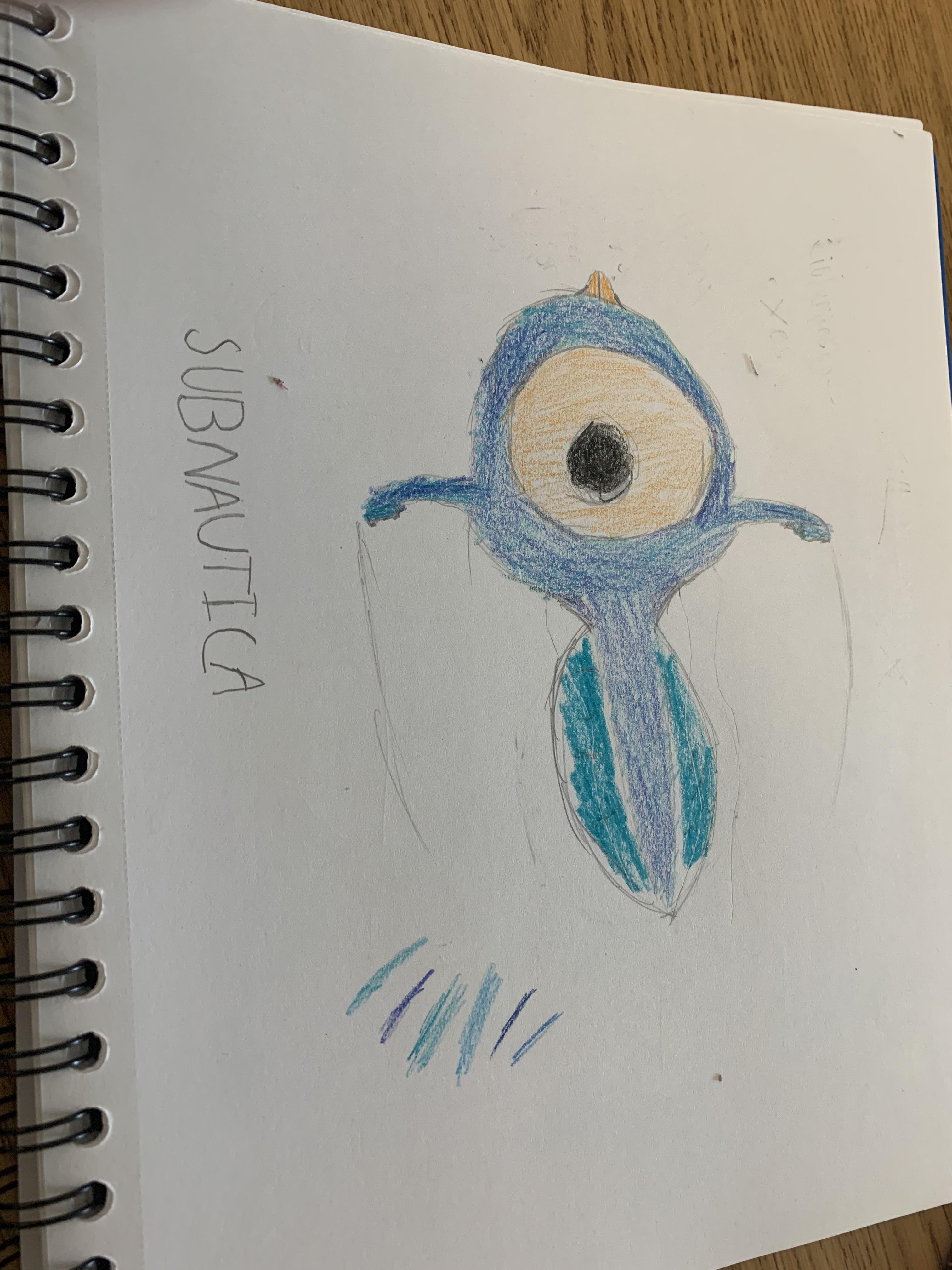 The good news is sketching is a skill that can be learned. No Spoilers Fist Attempt At Drawing A Peeper I Hope It S Good R Subnautica