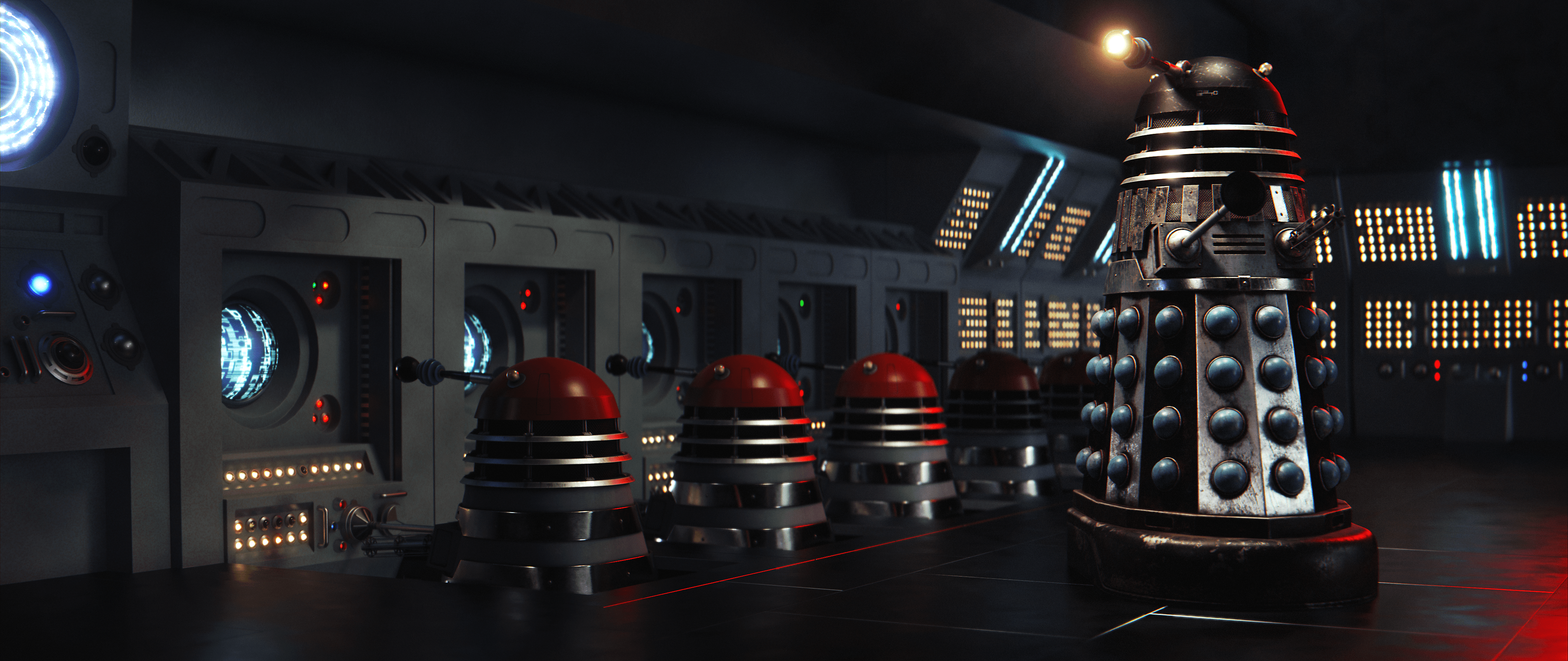 Dalek Control Room Blender 3d Render Doctorwho