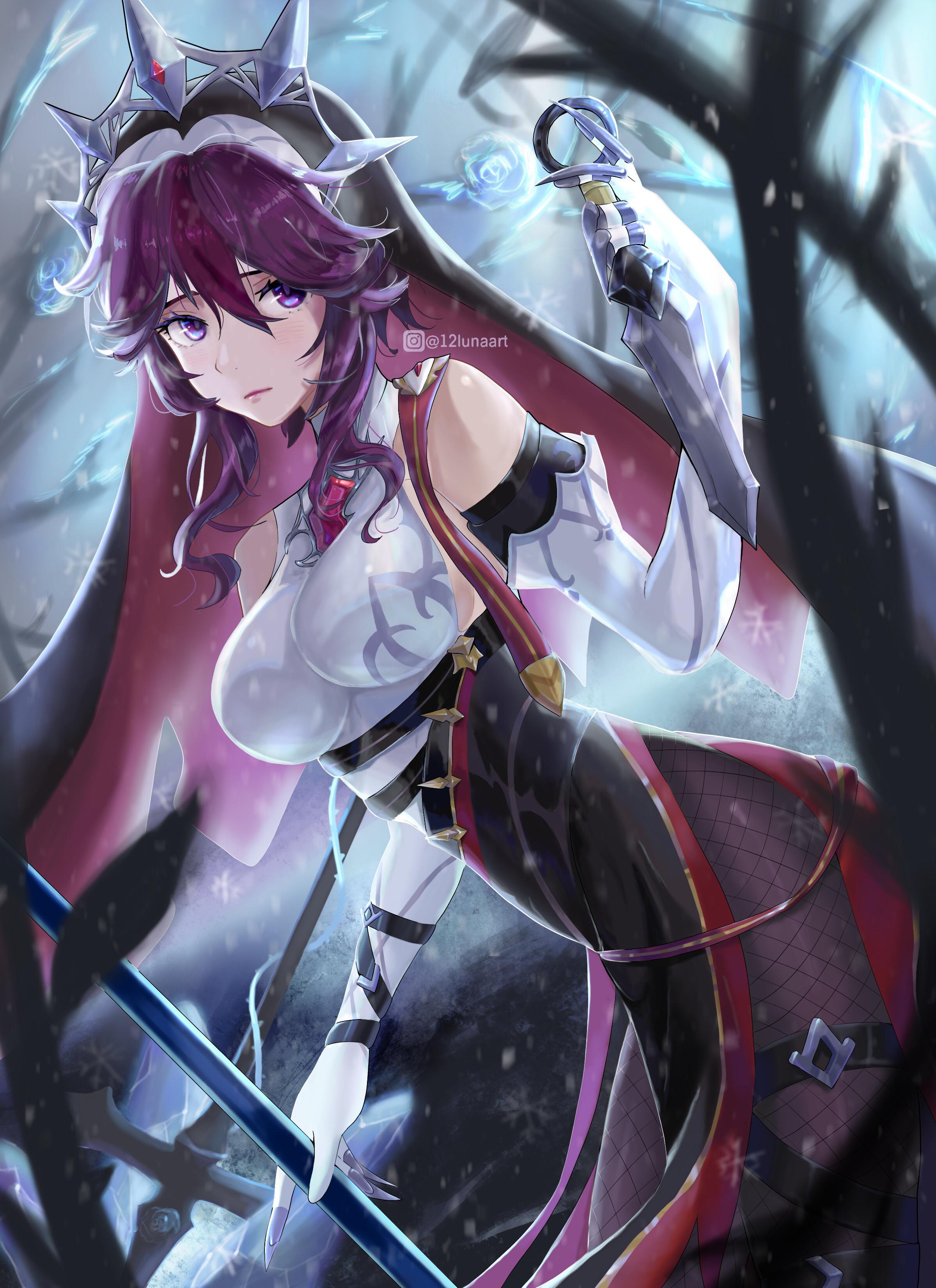 I Drew Rosaria Good Luck To All Of You Genshin Impact