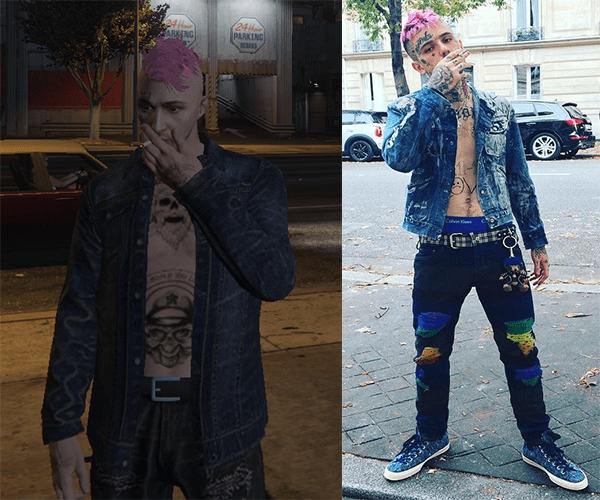 Lil peep outfits in awful things / benz truck / girls lil peep clothes video maker: My Attempt At Making Lil Peep Gtaoutfits