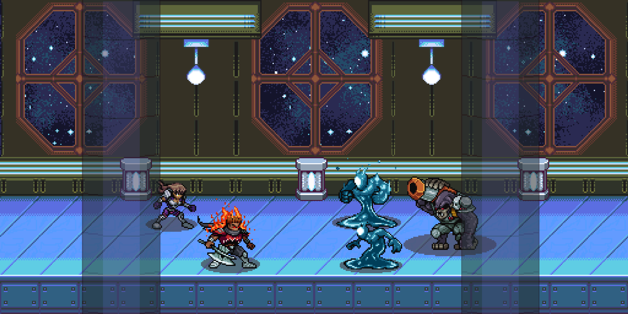 Pacote de mockup para outdoors. The Union Superhero Beat Em Up Warship Stage Mockup R Indiegaming