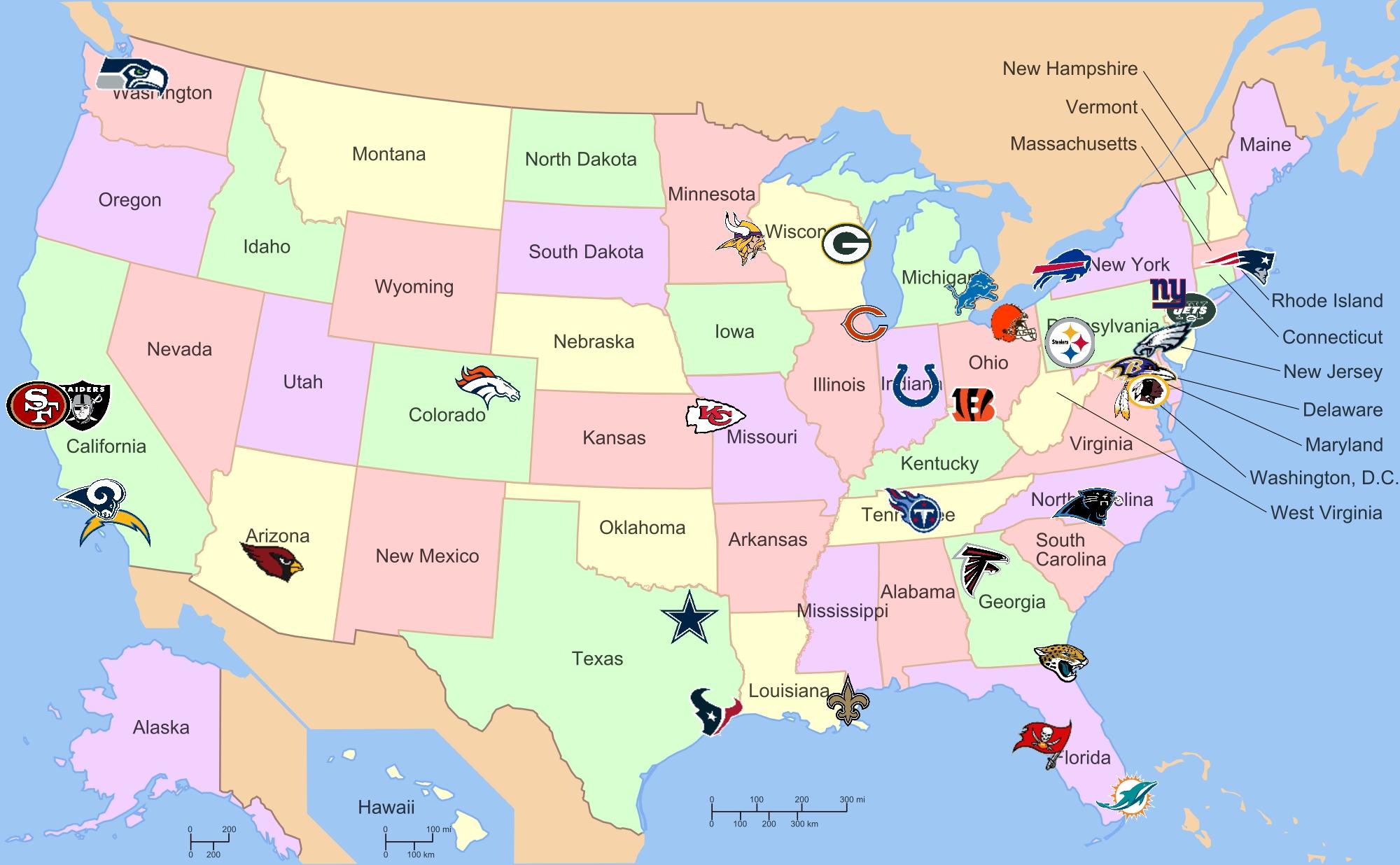 There are 12 teams in the national football league that have never won a super bowl, including four teams that have never even played in the super bowl. I updated my map of all the NFL teams and their locations for better