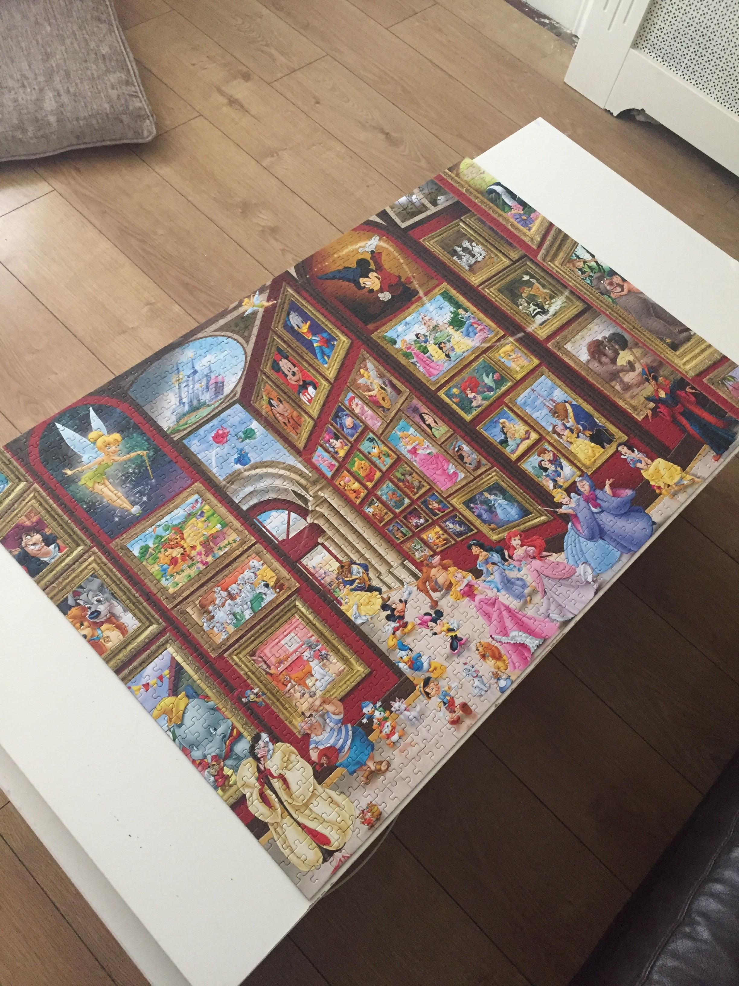 While artwork, piece size, and. 1500pcs Disney gallery! Did this with a friend, our ...