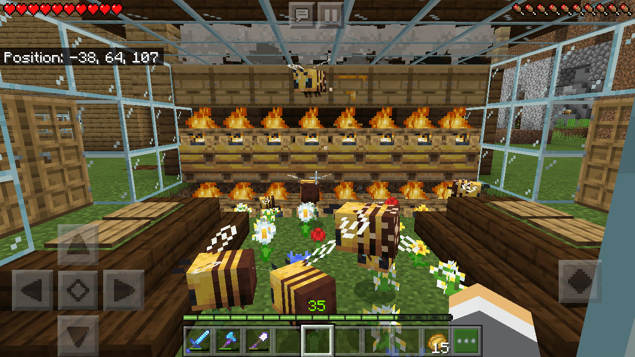 Honey locust tree is a tall deciduous tree with ornamental foliage. In honer of bees added im MCPE, a honey farm : Minecraft