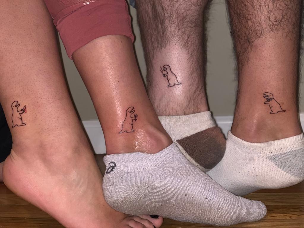 My Boyfriends Roommate Went Out And Got Matching Dino Tattoos With Three Other Friends. : R/Dinosaurs 768_x_1024_jpg