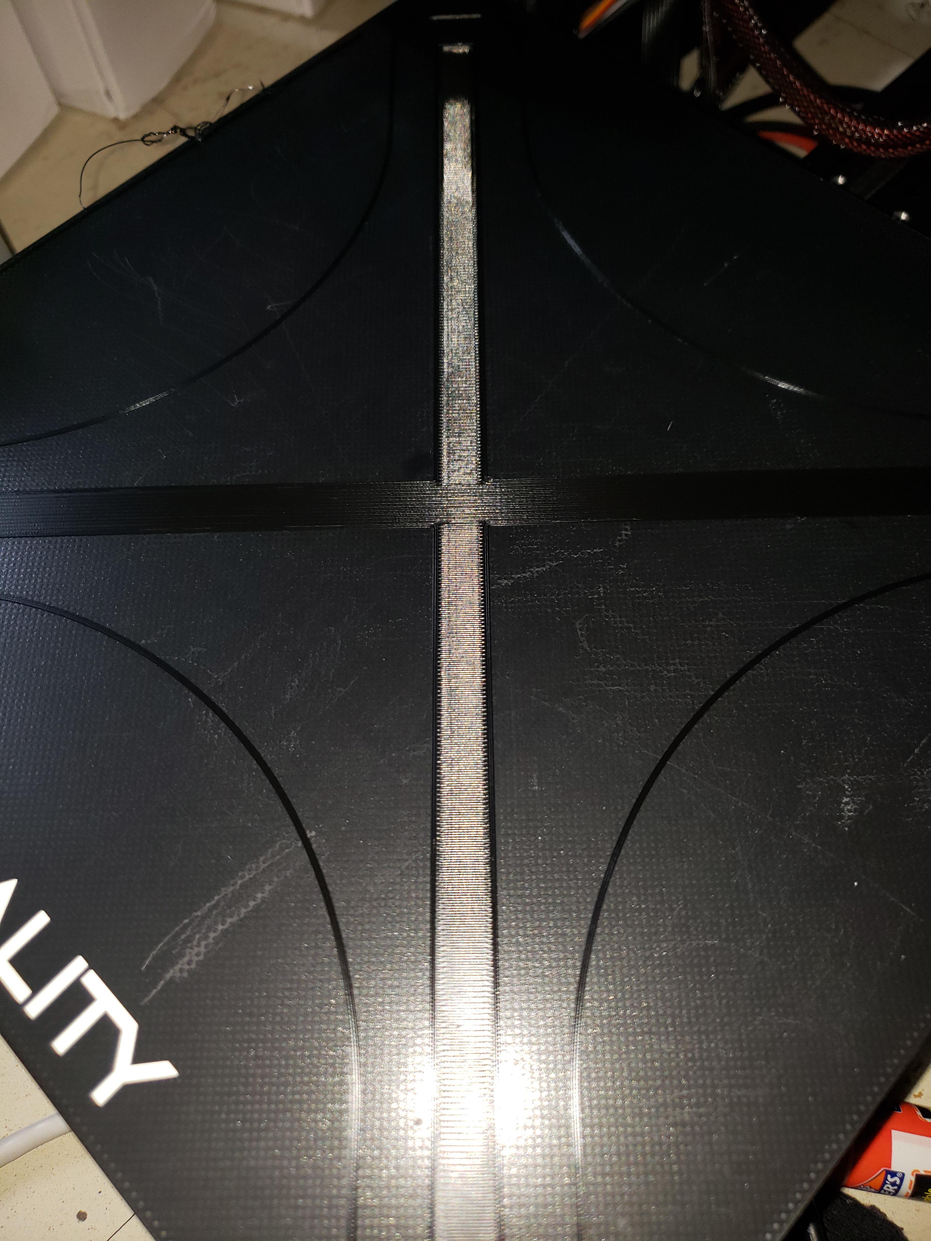 Ender 3 Pro With A Glass Bed Bltouch Skr V1 2 Z Offset At 3 6 Standard Cura Settings At 86 Flow Rate Using Hatchbox True Black Pla At 200 And 60 Front Right