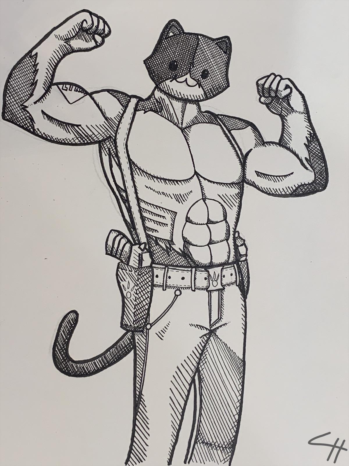 Peely doing, midas, marshmello, fishstick, dj yonder, meowscles, team leader and other popular fighters. OC Meowscles by me with a brush pen : FortNiteBR