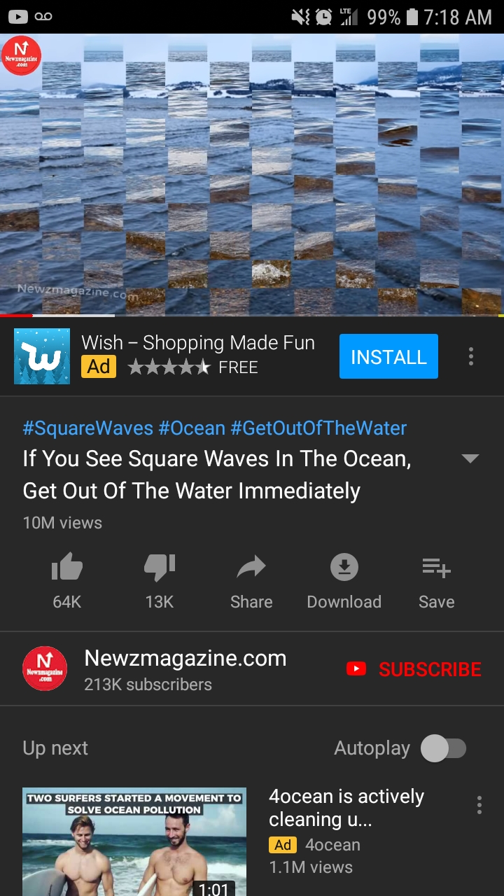 If you see square waves in the ocean, get out of the water as soon as possible. This Video Was Actually Interesting But Bright Side Would Have This Title And Then Talk About Jellyfish Or Something R Fuckbrightside