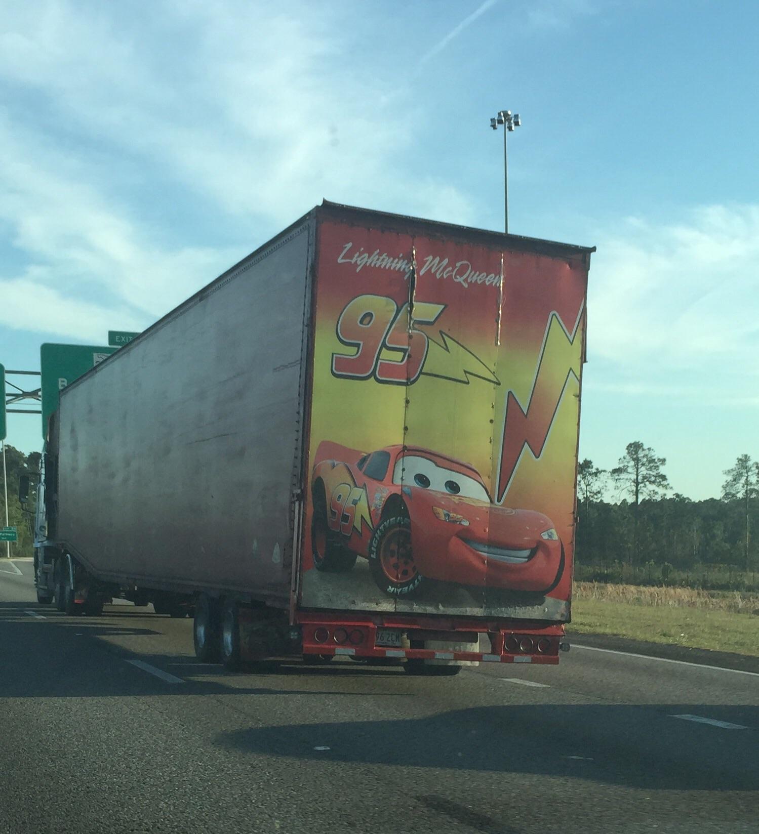 There are a lot of memes out there, but there's always room for more. This Truck Trailer Has Lightning Mcqueen On The Back R Kachow