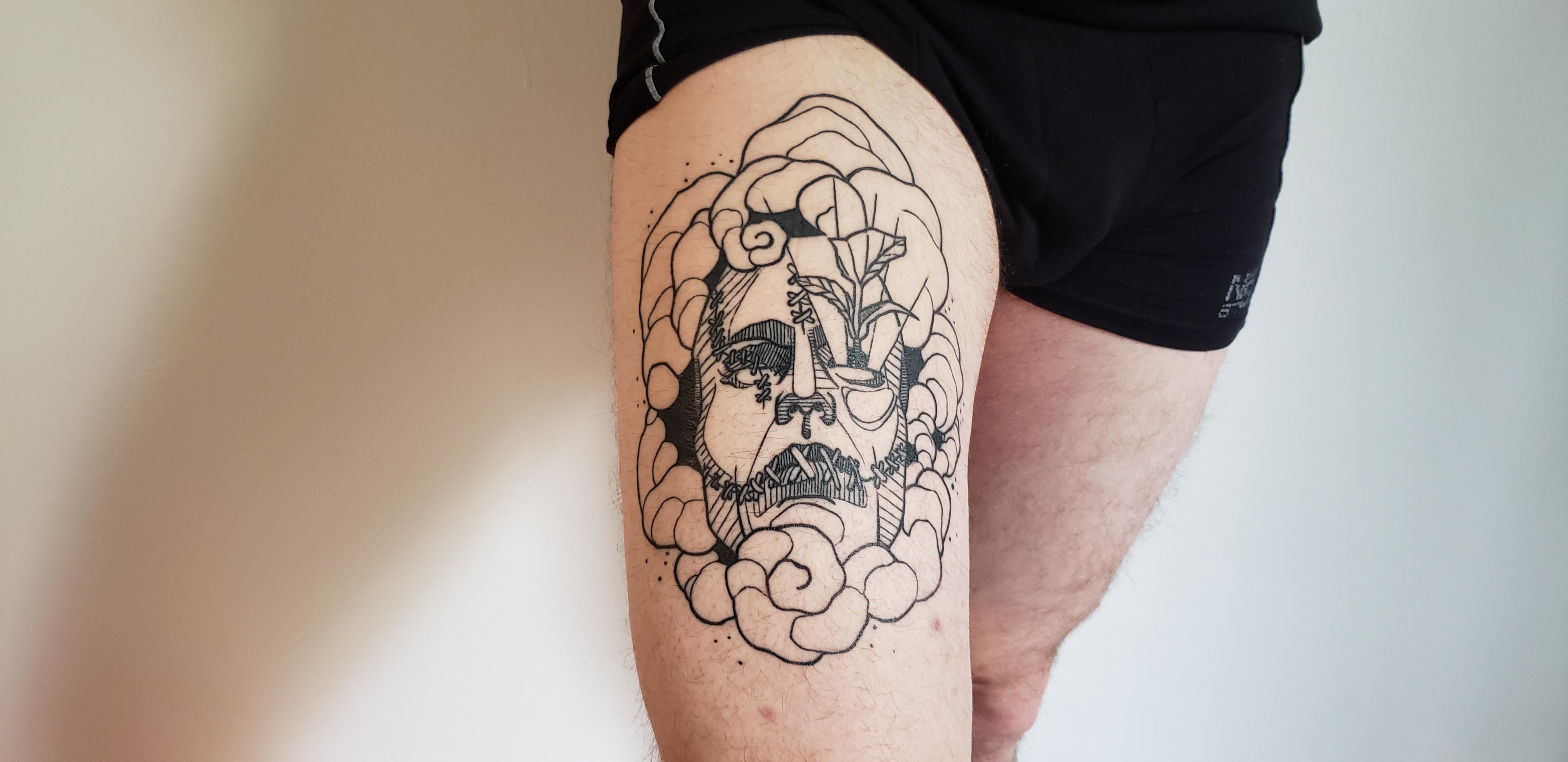 Stitched Face With A Ray Of Hope (Done By Pierre Gwod Of Deerhound Studio, Ottawa, Canada) : R/Tattoos 1960_x_4032_jpg