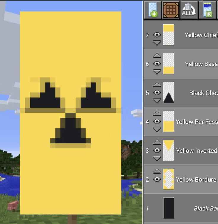 How To Make The Nuclear Sign On A Banner Minecraft R Minecraft