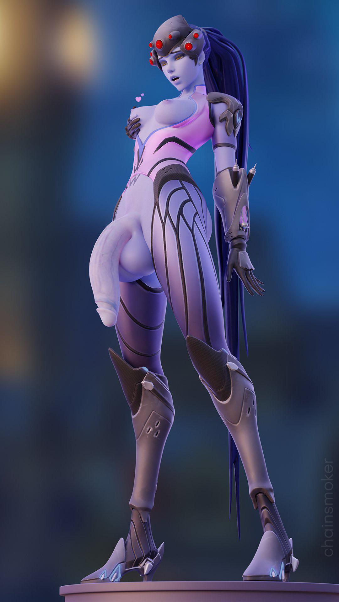 Futa Widowmaker comparing Tracer and a toy - Overwatch - SFM Compile