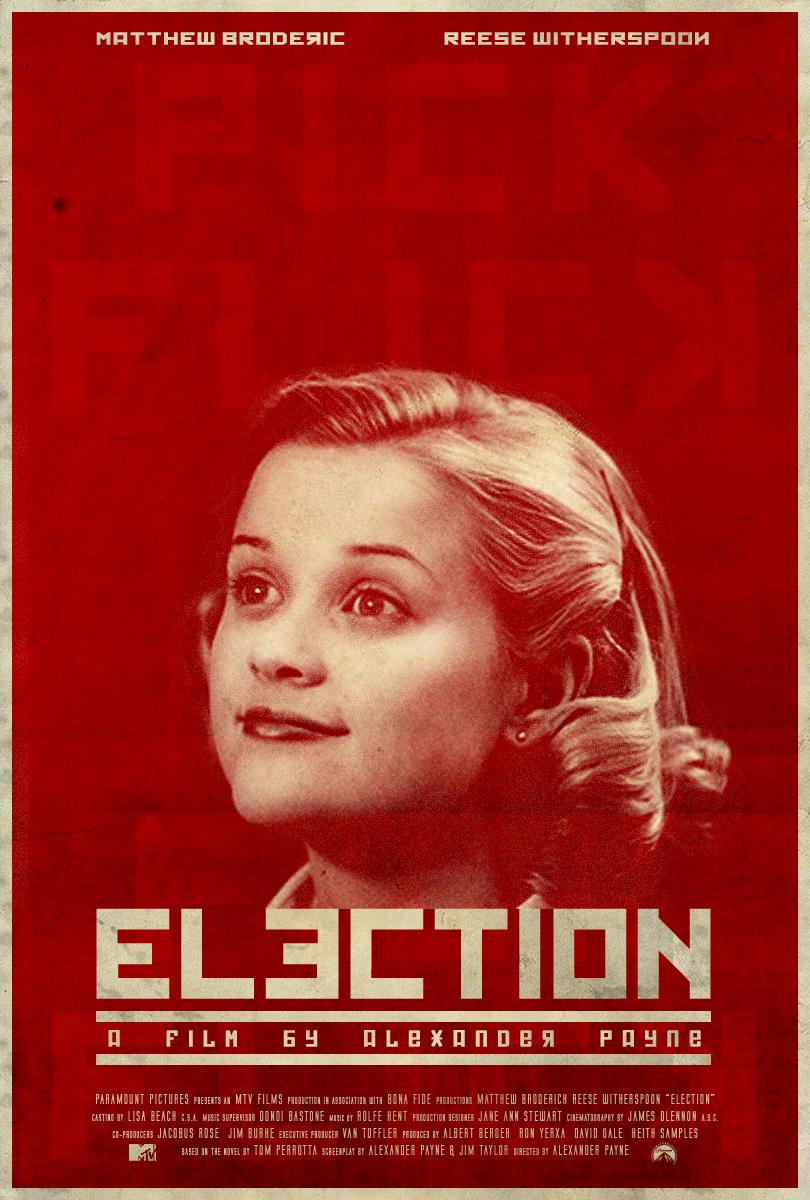 Matthew broderick sebagai jim mcallister · reese witherspoon sebagai tracy enid flick · chris klein sebagai paul metzler · jessica campbell sebagai tammy metzler . Election 1999 810x1200 R Movieposterporn