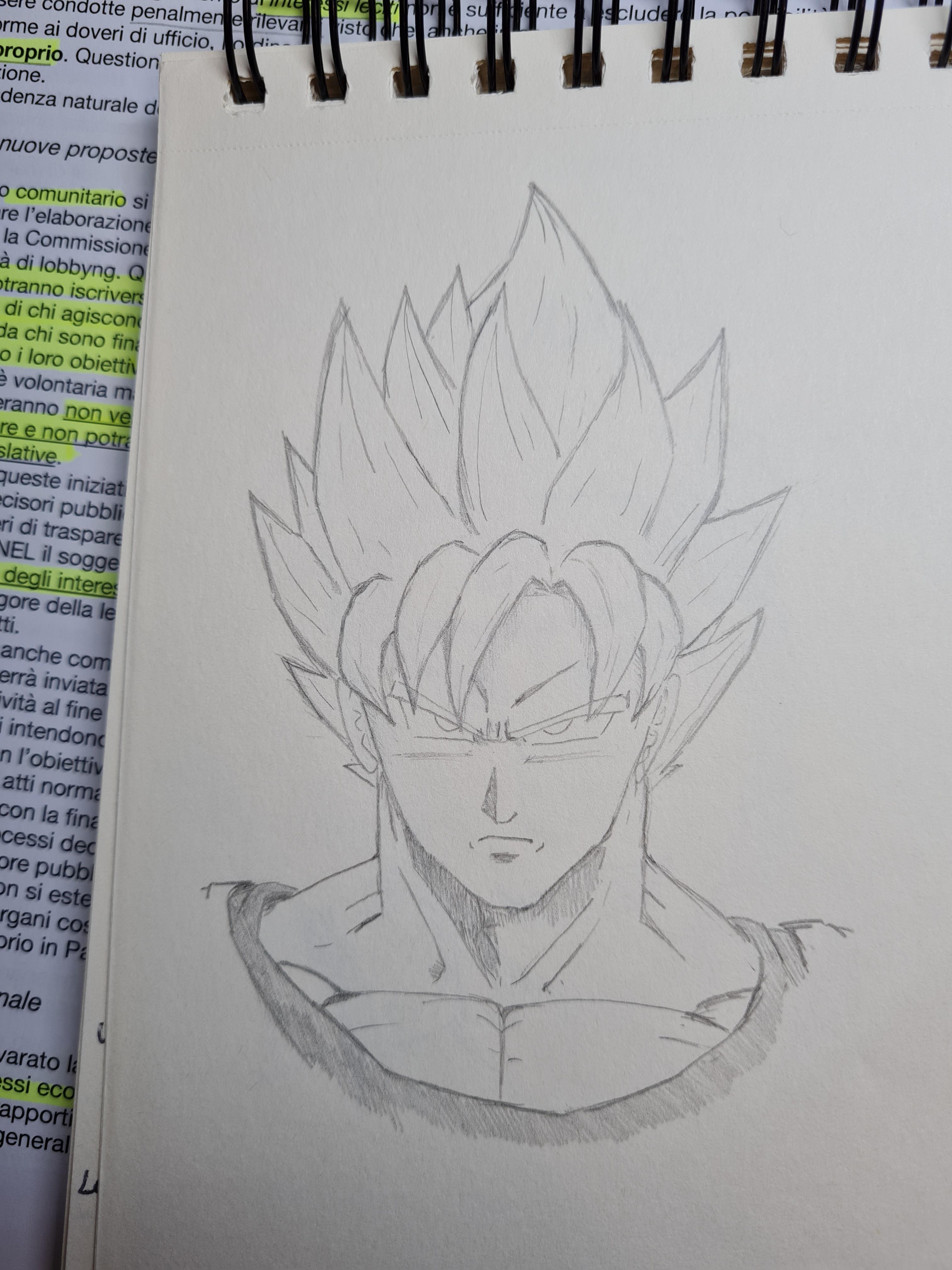 Begin by drawing a circle to outline goku's head. Quick 15 Minutes Sketch Of Goku I Made Today Thought I D Share It R Dbz
