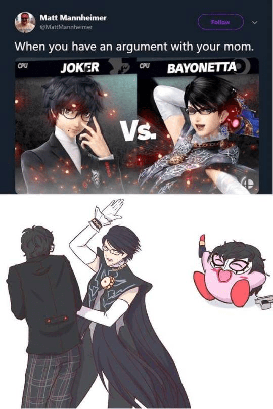 Let us know in the comments which fighters you're . Bayo Is Joker S Mom Don T Try To Change My Mind Smashbrosultimate