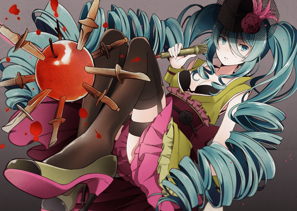 Size:for ipad 2/3/4 25*19 cm. Knife In Apple R Hatsune