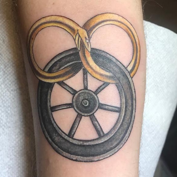 As a maritime symbol, the wheel might be combined with an . Finally Got The Wheel Of Time Tattoo I Ve Always Wanted R Wot