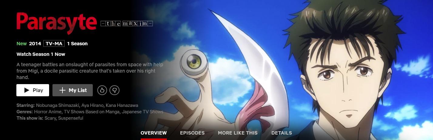 Discover anime by netflix on myanimelist, the largest online anime and manga database in the world! It S Now Streaming On Netflix R Parasyte
