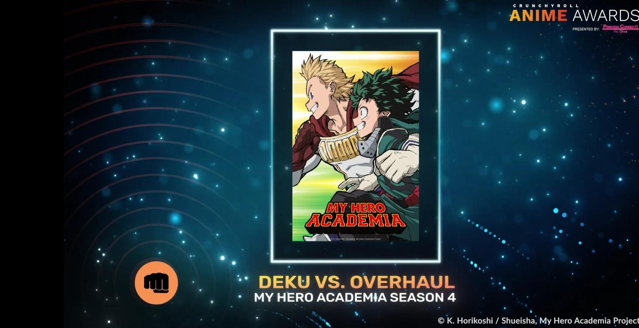 My Hero Academia S4 Won Best Fight Scene Deku Vs Overhaul For The Crunchyroll Anime Awards Bokunoheroacademia