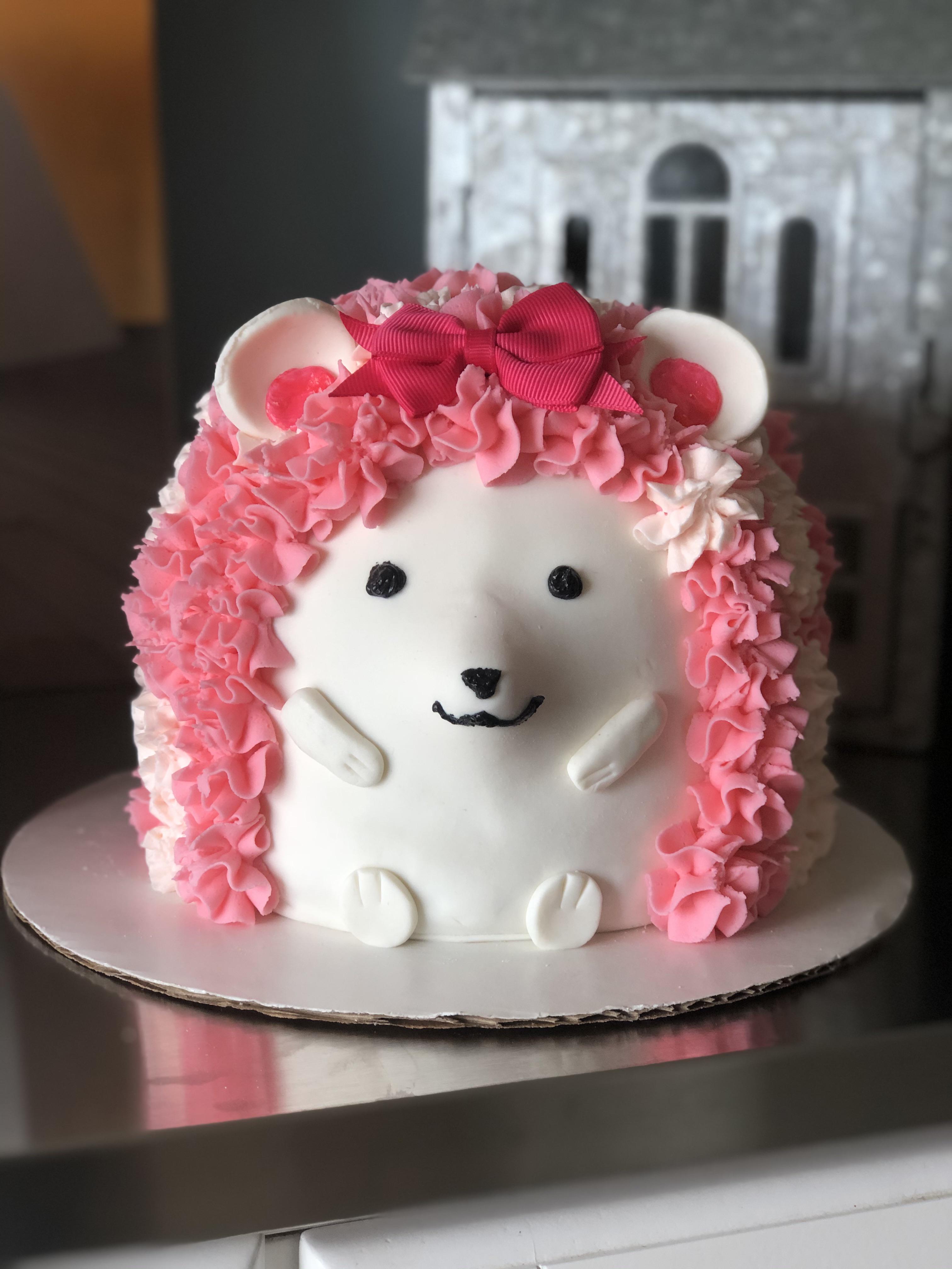Looking to put a personal touch on your child's birthday this year by. My 8 year old daughter wanted a hedgehog cake for her birthday. I tried my best : Baking