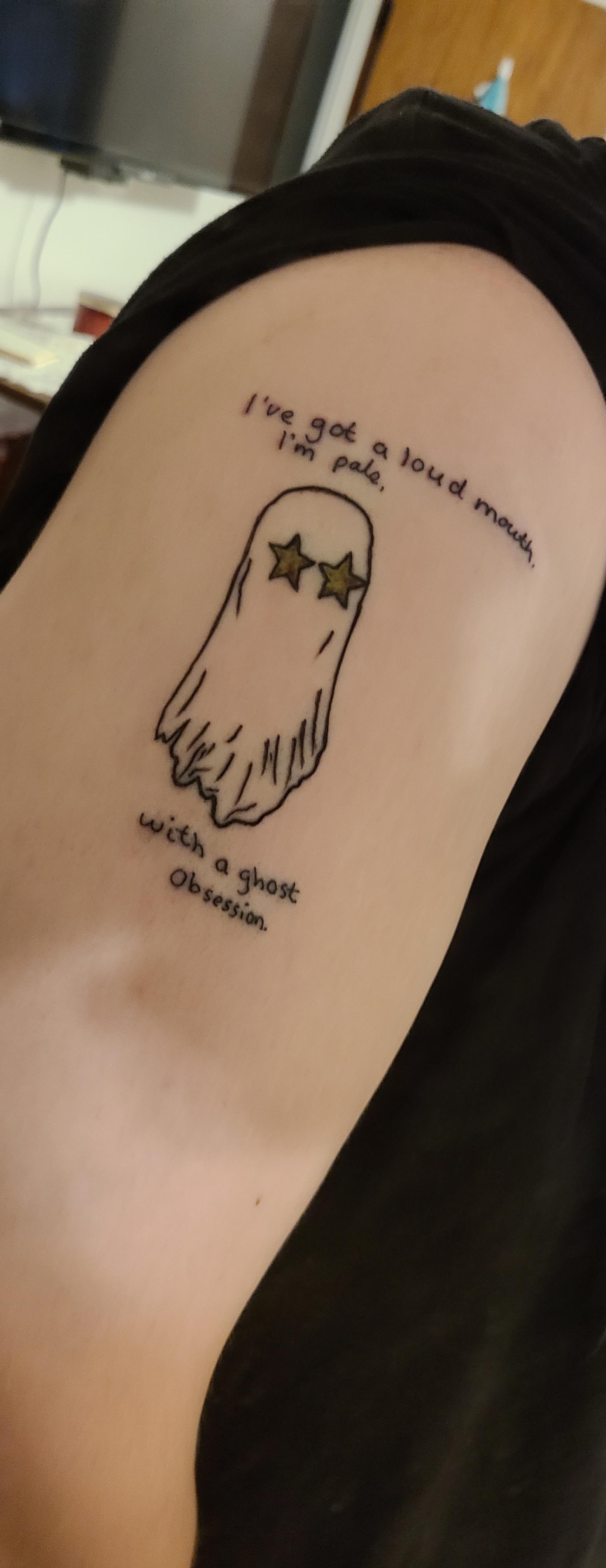 21 Questions / High Definition Tattoo, It's Still Bloody Right Now, But The Eyes Are In Fact Green : R/Waterparksband 4032_x_1558_jpg