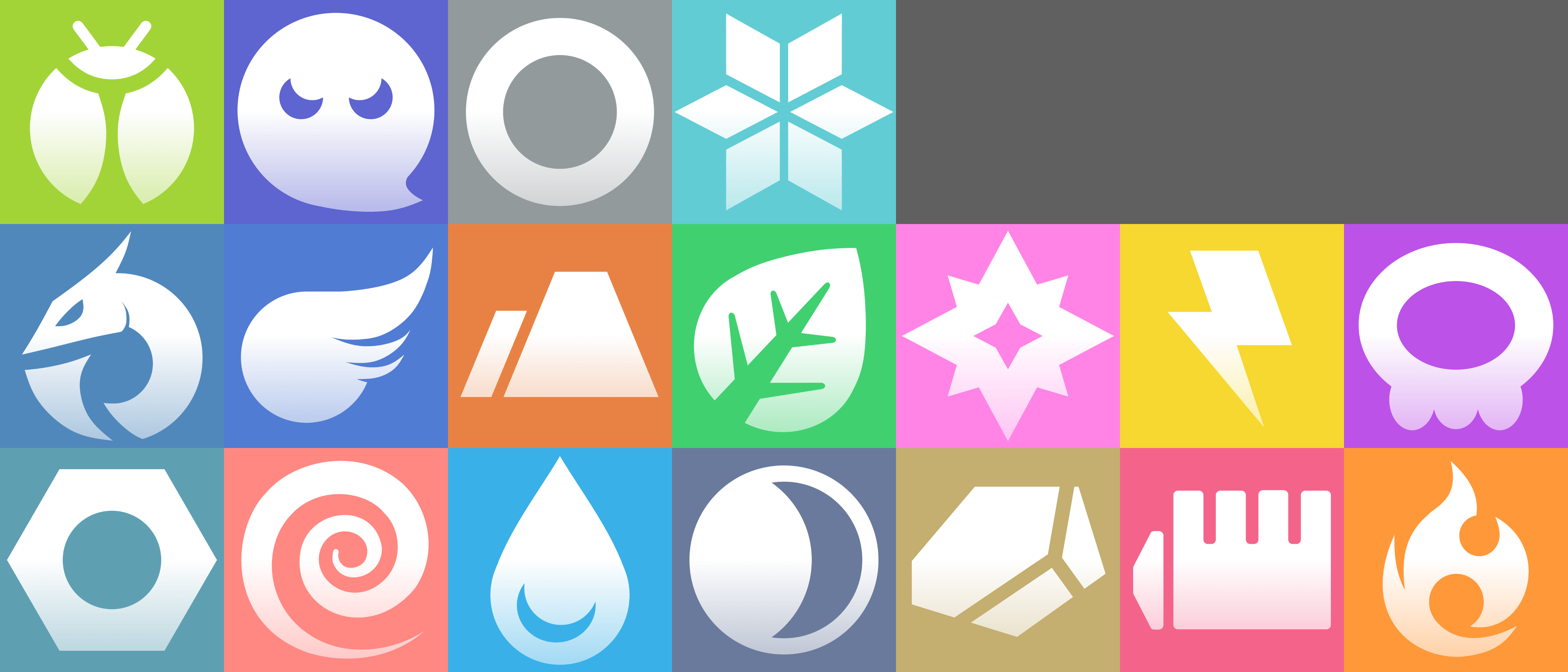 New symbol designs by me: I Redrew The Type Symbols From Sword Shield Lgpe Pokemon