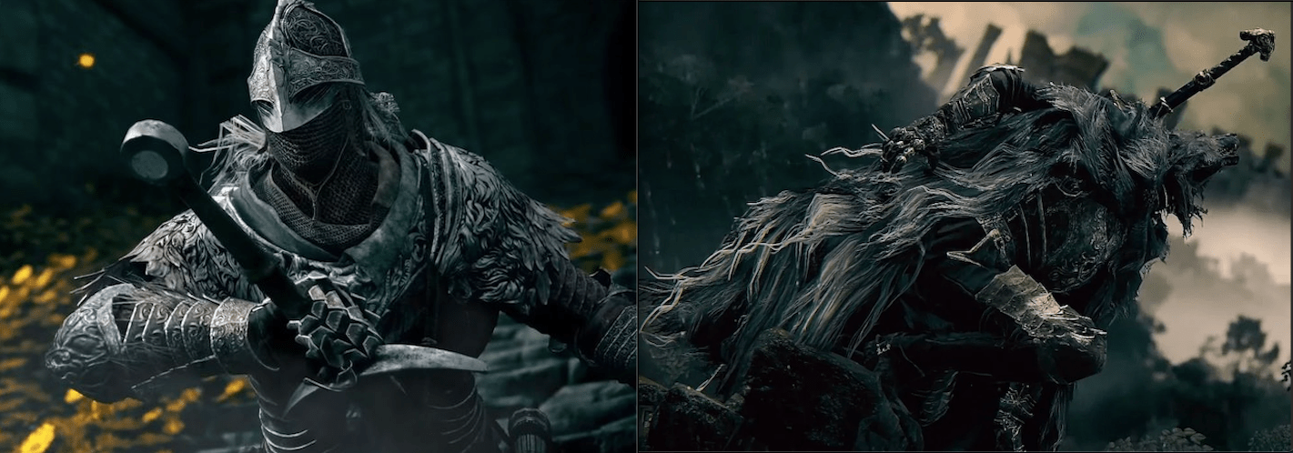 What If The Tarnished Is The Howling Wolf Look At The Tarnished Base Armor Set Fingers Top Of Hand Forearm Elbow Hair And Ribs All Match The Howling Wolf Meaning He Might