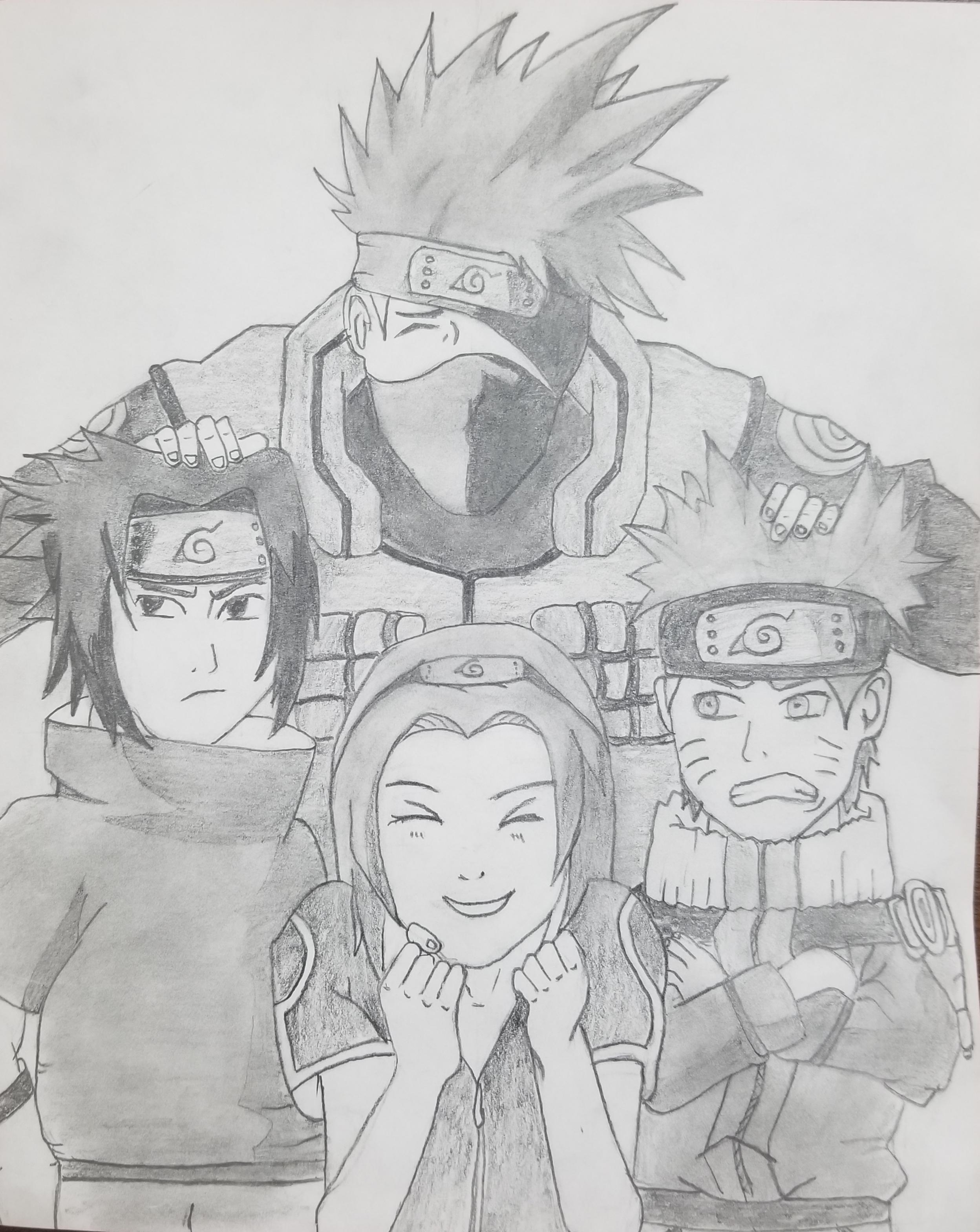 When sasuke ultimately loses to kakashi, sakura comes upon him and faints. Team 7 Naruto Sasuke Kakashi Sakura Critics Are Welcome Naruto