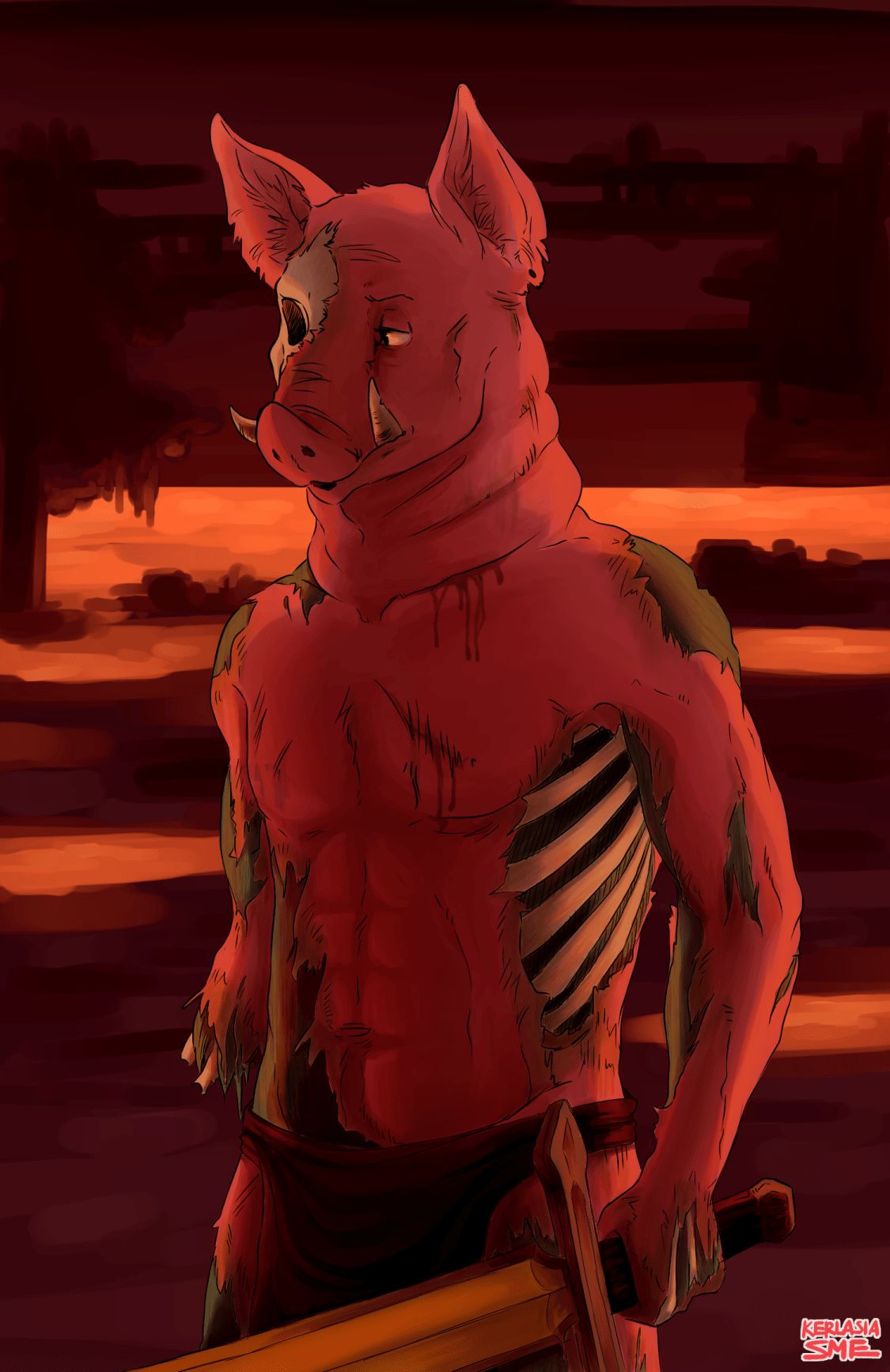 Zombie Pigman Painting I Did In 2014 Minecraft