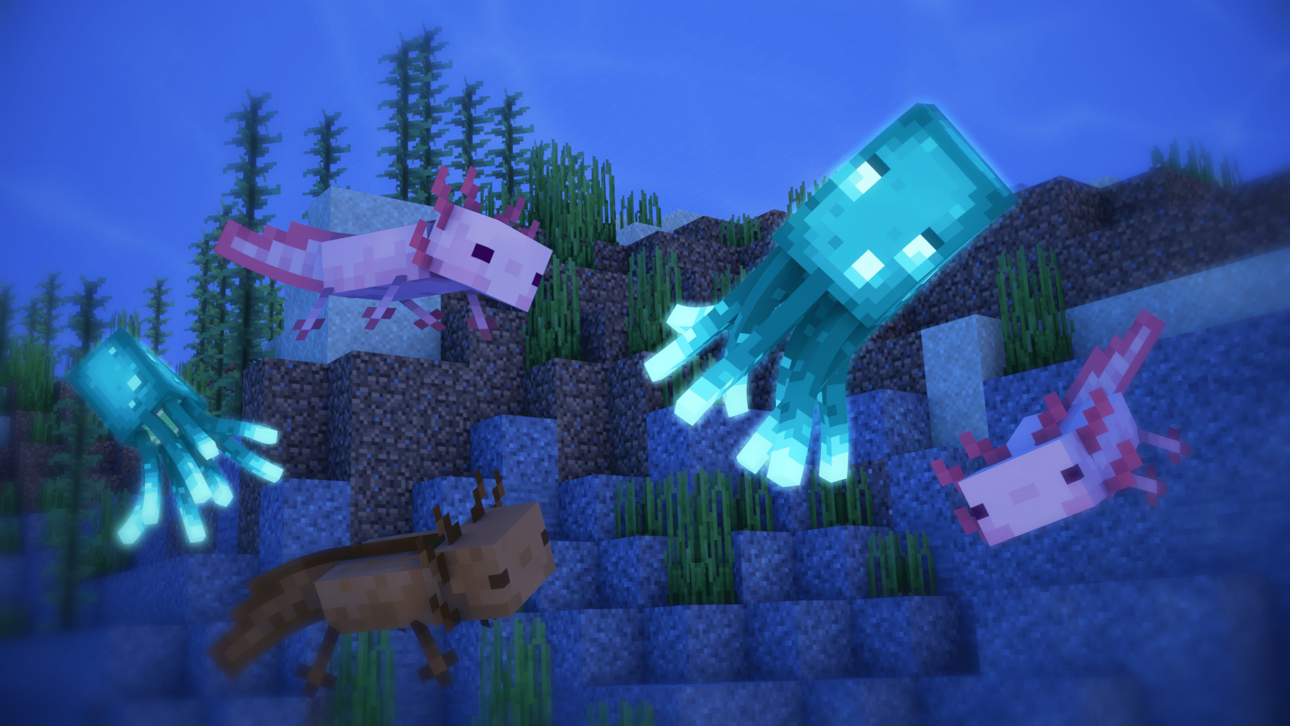 Minecraft 1.17 Axolotl - Minecraft Glow Squid And Axolotl 1 17 Fun Yay Minecraft