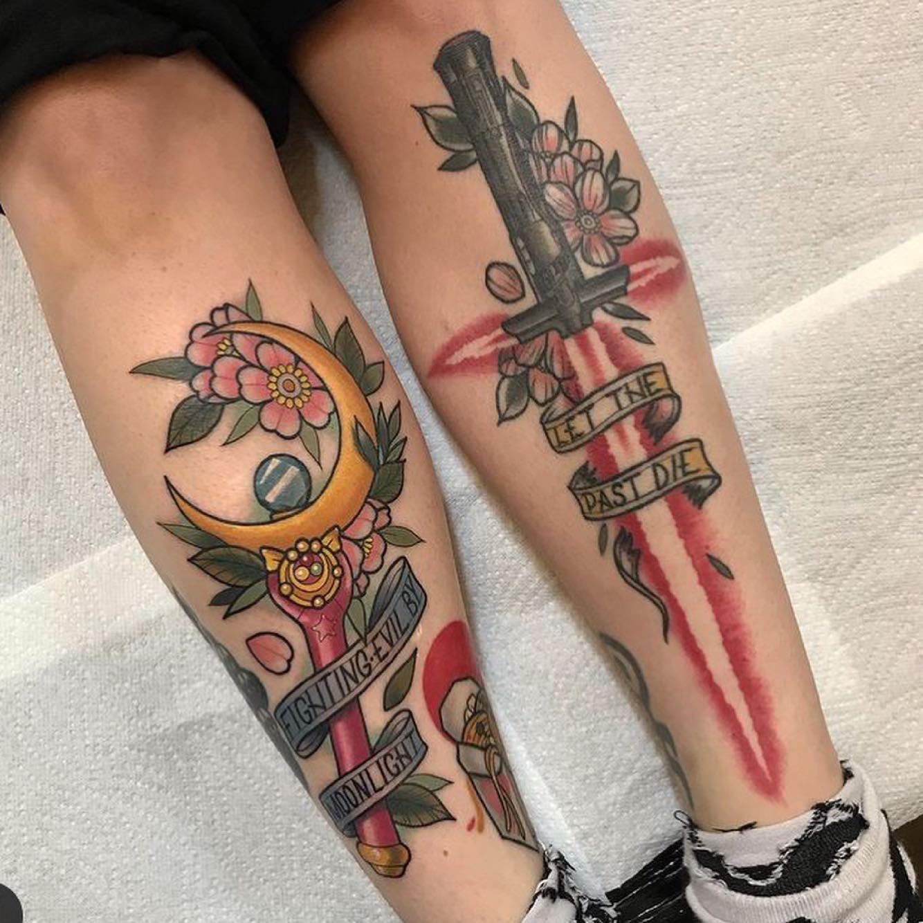 Star Wars & Sailor Moon Tattoos I Did. Lightsaber Is A Few Years Healed - Bootattoo89 : R/Gamertattoos 1334_x_1334_jpg