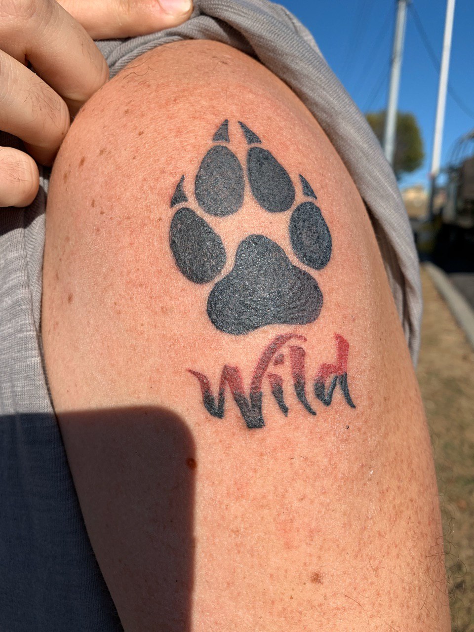 A Simple But Sweet Wolf Paw Print Tattoo I Got Over A Month Ago (Tattoo Done By Michael "Old Skool" Mucker At One Drop Ink In Nashville, Tn) : R/ Wolves 1280_x_960_jpg